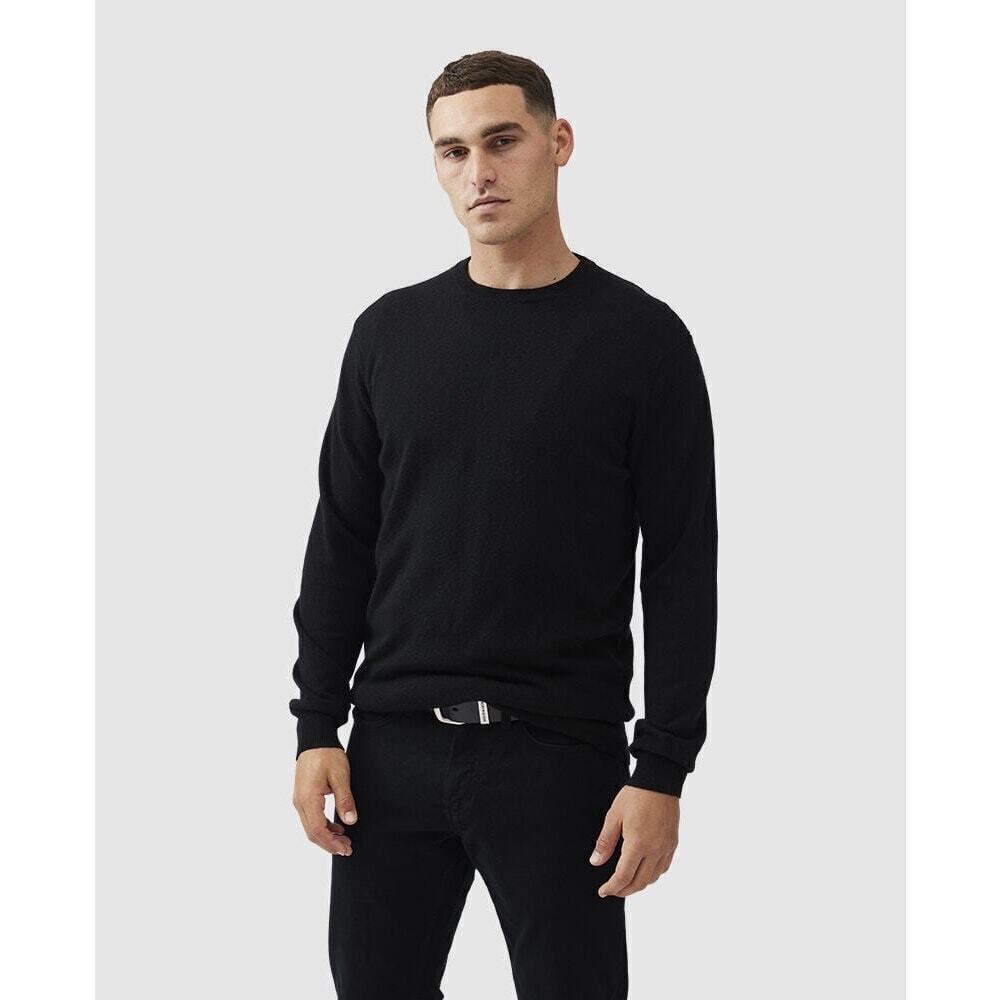 Rodd & Gunn Queenstown Sweater Optim Wool Cashmere Wool Sweater Black Small